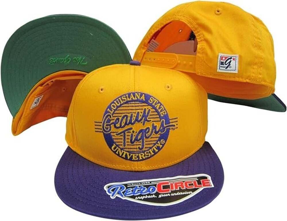 The Game Circle Louisiana State LSU Tigers Snapback Hat / Cap - NWT
